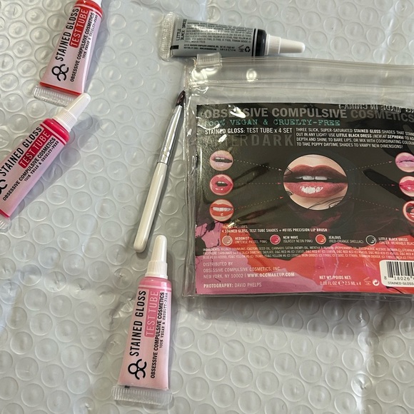 OCC Obsessive Compulsive Cosmetics Stained Lip Gloss Tubes After Dark + Brush - Picture 5 of 16